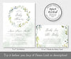 Greenery baby shower invitation & books for baby card