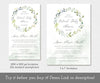 Greenery virtual baby shower, 1080 x 1920 px invitation, 5 x7" invitation templates