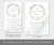 Greenery Virtual Baby shower invitations, 1080 x 1920 px, 5 x 7" invitations