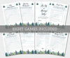Adventure Mountains Trees, Baby Shower game set