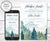 Adventure Virtual Baby Shower Invitation, Editable Template, Mountains Baby Shower, Long Distance Shower, Email Shower Invitation.