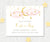 Custom Sign for Girl baby shower has pink clouds with gold moon and stars. Text is fully editable, with gold script. Sign is 10 x 8" in landscape orientation. Create unlimited custom signs.