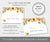 Bee and yellow flowers flat buffet food card and folded tent buffet food card editable templates