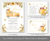 A little honey bee baby shower invitation, books for baby card and thank you card