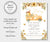 A little honey bee baby shower invitation template with fully editable text, change background, add graphics or optional back