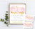 Artful Life Designs Diaper Raffle Sign and ticket with pink smoke, gold moon and stars, twinkle twinkle little star baby shower game templates