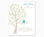 Personalized Baptism or Christening Tree with Baby Bird, White Background Baby Boy