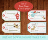 Nordic style horizontal Christmas gift tags.