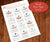 PDF sheet of square Christmas gift tags with nordic motifs.