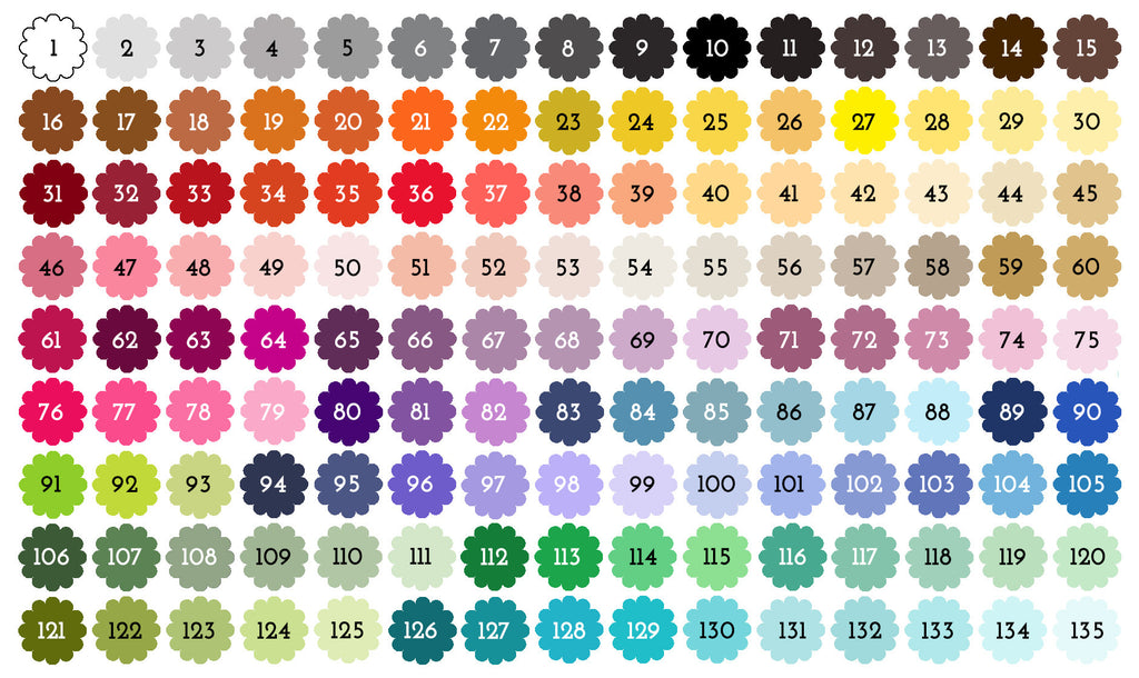 Artful Life Designs Color Chart