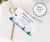 Horizontal rustic pines and mountains wedding favor tags