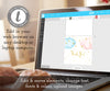 twinkle little star thank you note card being edited on a laptop using templett online software
