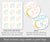 team boy and team girl stickers shown 12 on a page to save paper and as individual stickers, twinkle little star theme, pink blue clouds with gold moon and stars