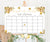 Guess the Arrival Date, baby due date calendar with yellow flowers and honey bees, for a baby shower or gender reveal game