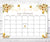 yellow flowers and honey bees on a baby due date calendar game for baby shower or gender reveal