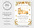 honey bee gender reveal invitation template has editable text and optional back