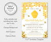 Bee Gender Reveal invitation template, editable text, and optional background, What Will Baby Bee