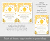 What will baby bee Gender Reveal invitation 2 up on a sheet to save paper and as a single invitation