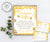 Bee baby gender prediction sign and raffle entry card with honeycomb and buzzing bees