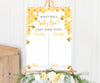 What will baby bee gender reveal voting sign game with honeycomb and buzzing bees