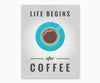 Life Begins After Coffee Kitchen Wall Art Gray