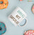 Personalized hot chocolate mug, holiday ceramic mug