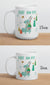 Personalized hot chocolate mugs, rabbit holiday mugs