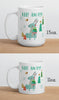 Personalized hot chocolate mugs, rabbit holiday mugs