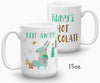 Personalized hot chocolate mug, rabbit holiday mug, 15 oz