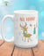 Reindeer hot chocolate mug, personalized holiday mug