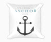 Home is Where the Anchor Drops Decorative Pillow, Blue