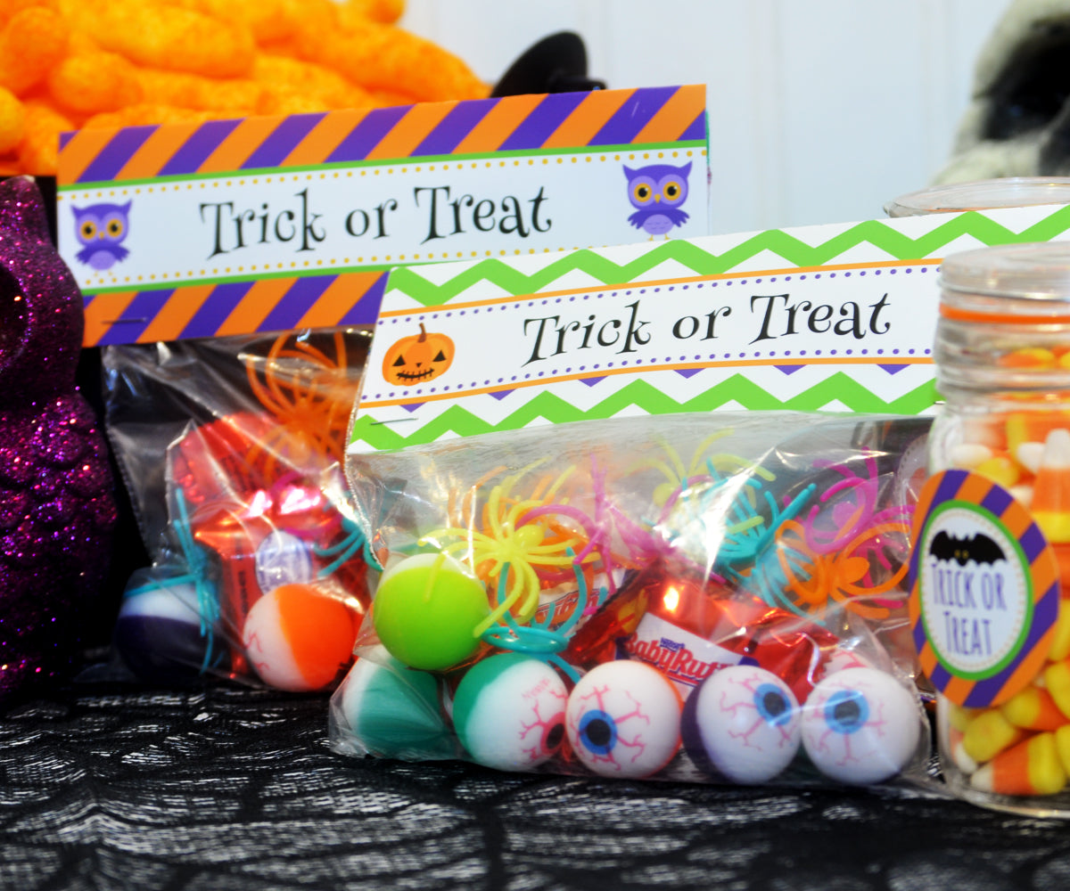 Halloween Treat Bag Toppers, Digital PDF File