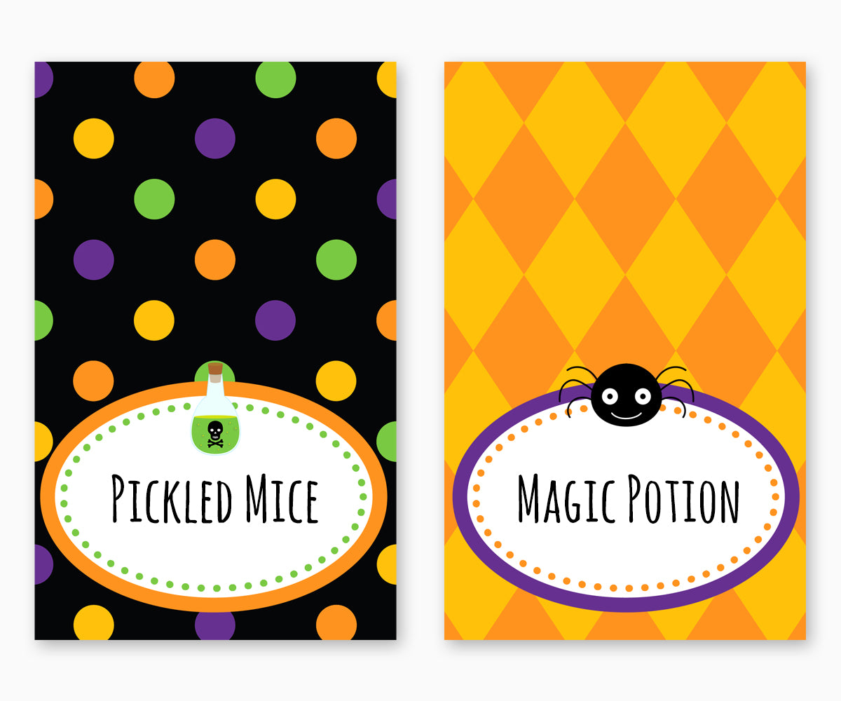 Halloween Table tents, editable Halloween printables, Editable Halloween Buffet Table signs, Editable Halloween Table Tent Cards