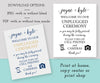 Editable unplugged wedding ceremony sign template