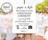 wedding welcome sign unplugged ceremony editable template