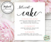 lets eat cake, cake flavor sign, cake table sign template