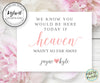 wedding remembrance sign, memorial sign template