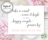 ribbon wands couples send off, wedding wands sign template