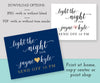 Light the Night Couple's send off sign template