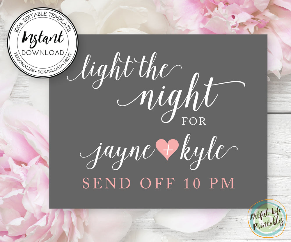 Couples Send Off Sign Template, Newlywed's Departure, Wedding Printabl ...