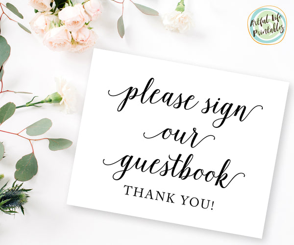 Please sign our guestbook wedding guestbook sign printable