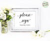 Please Sign, Wedding Guest Book Sign Printable