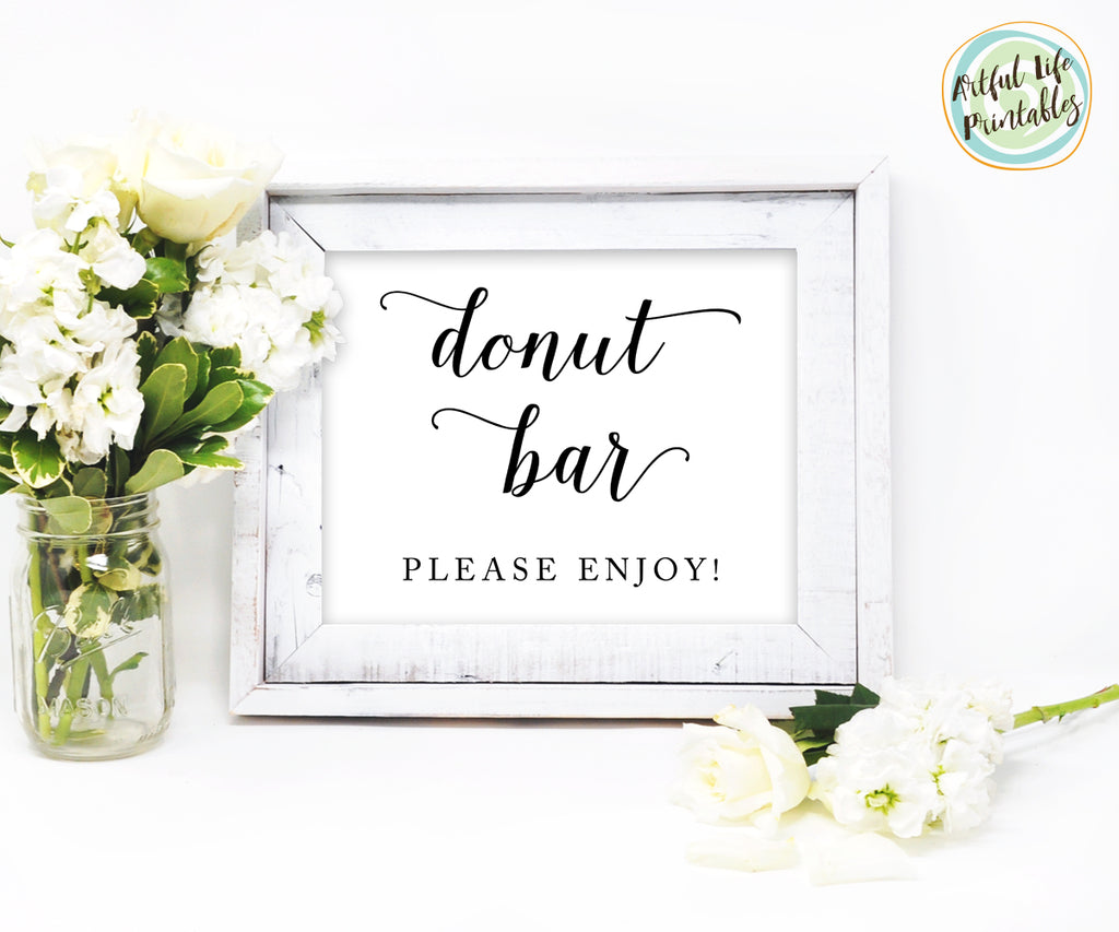 Donut Bar please enjoy sign printable