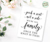 Wedding Ceremony Seating Sign, Pick a Seat Not a Side printable sign
