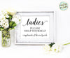Ladies Bathroom Sign Printable, Wedding bathroom printable