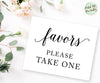 Favors Please take one sign wedding sign printable