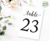 Table numbers printable, wedding printable