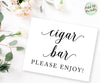 Cigar Bar Sign, Wedding Printable