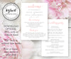 5 x 7 Wedding Program Template, Edit text, font, colors