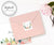 Floral Pink Blush square wedding address labels shown on envelope
